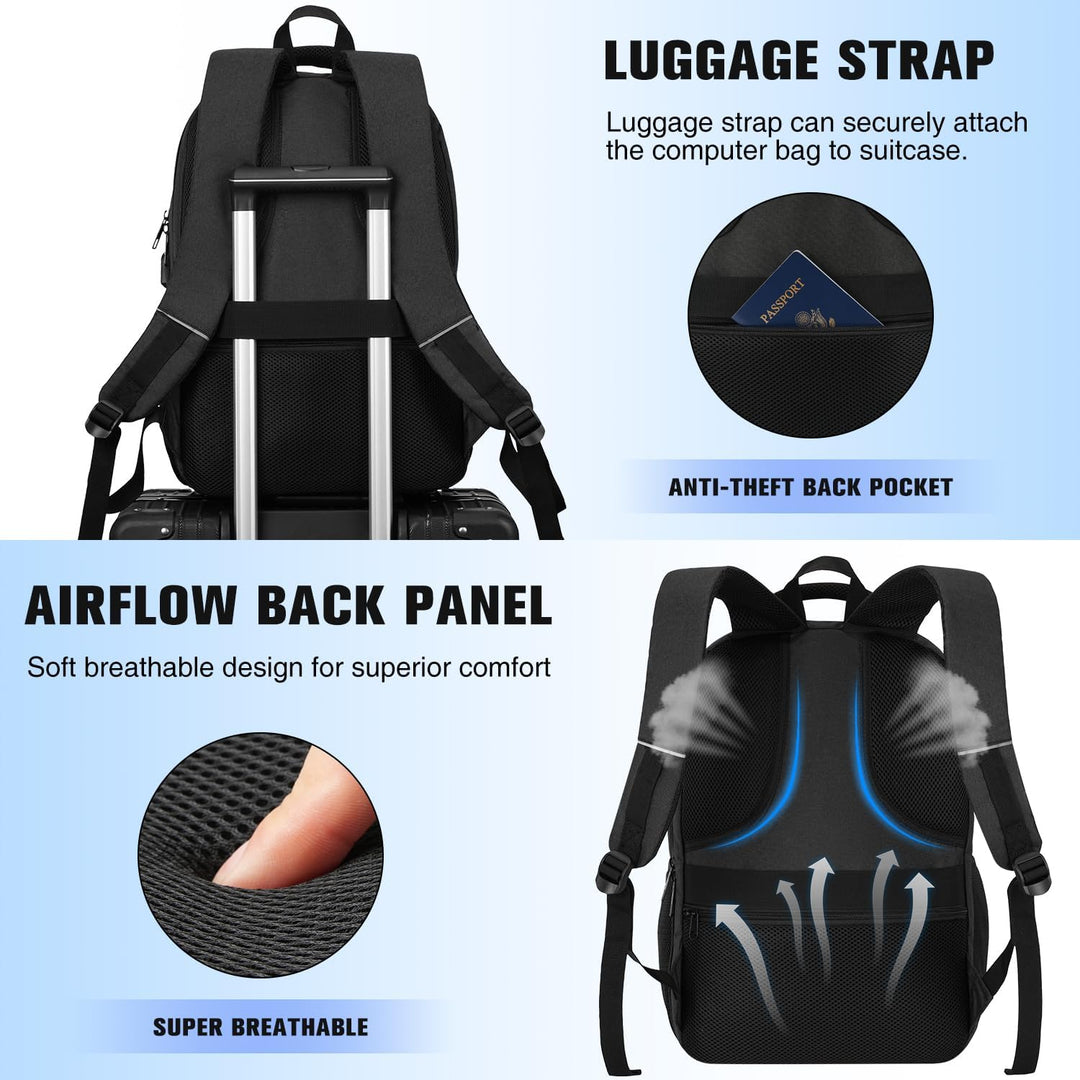 kadilong Laptop Rucksack Herren für Uni Arbeit Studium Arbeit,Schulrucksack Jungen Teenager 15.6 Zol