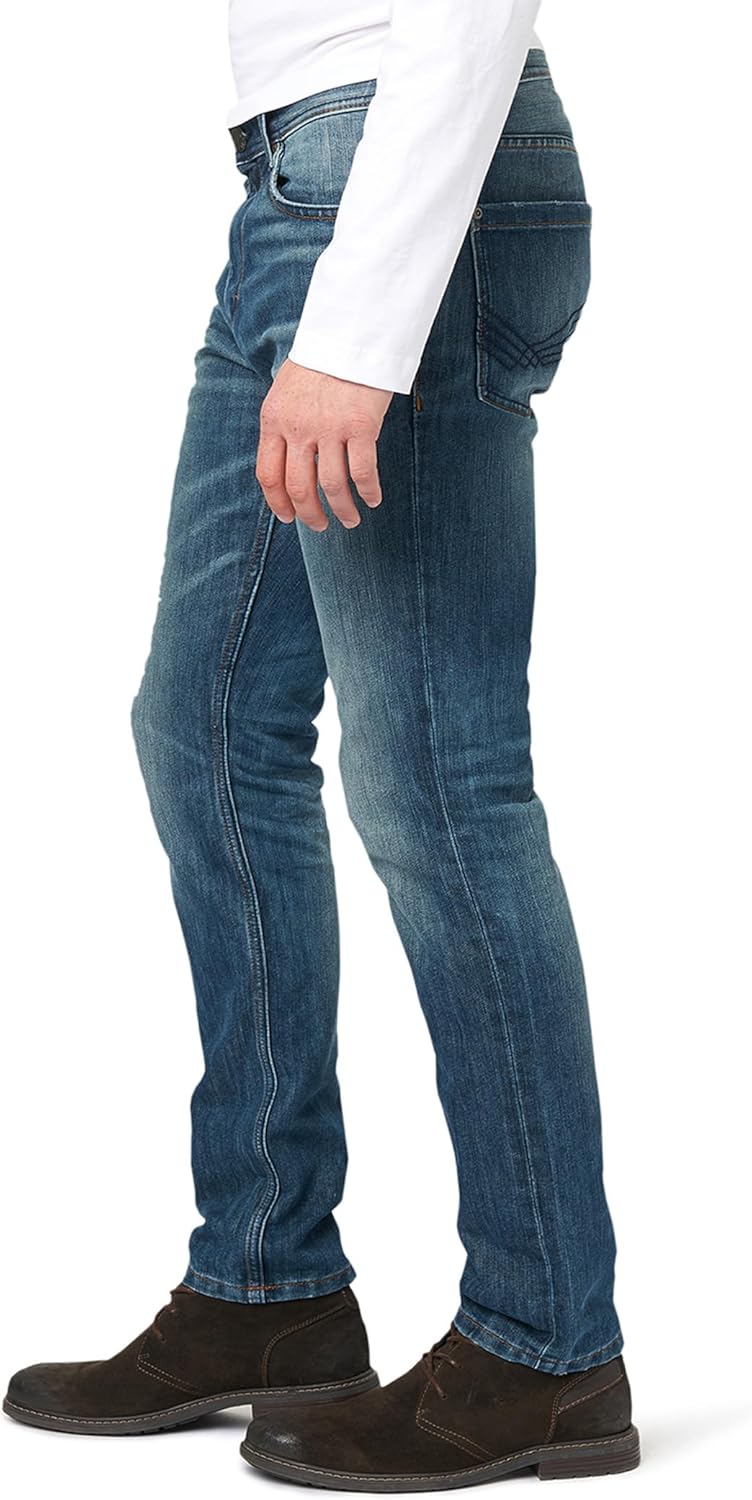 TOM TAILOR Herren Tunica Hemd aus Leinen 1007860 28W / 30L Mid Stone Wash Denim 1052, 28W / 30L Mid