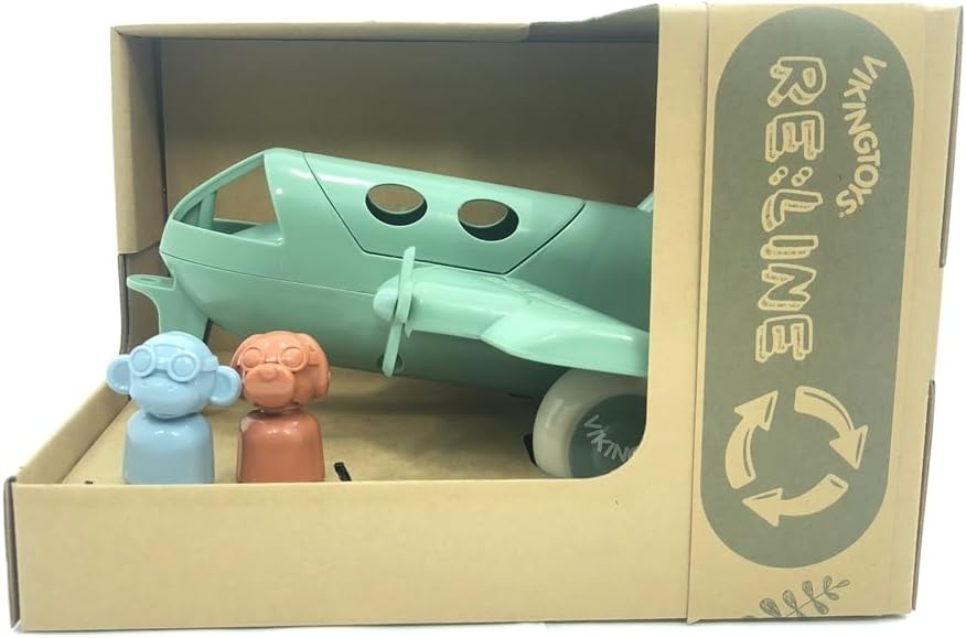 Viking Toys 5381274 Reline Jumbo-Flugzeug mit 2 Figuren, Wasserflugzeug, Outdoor-Spielzeug-Set Stran