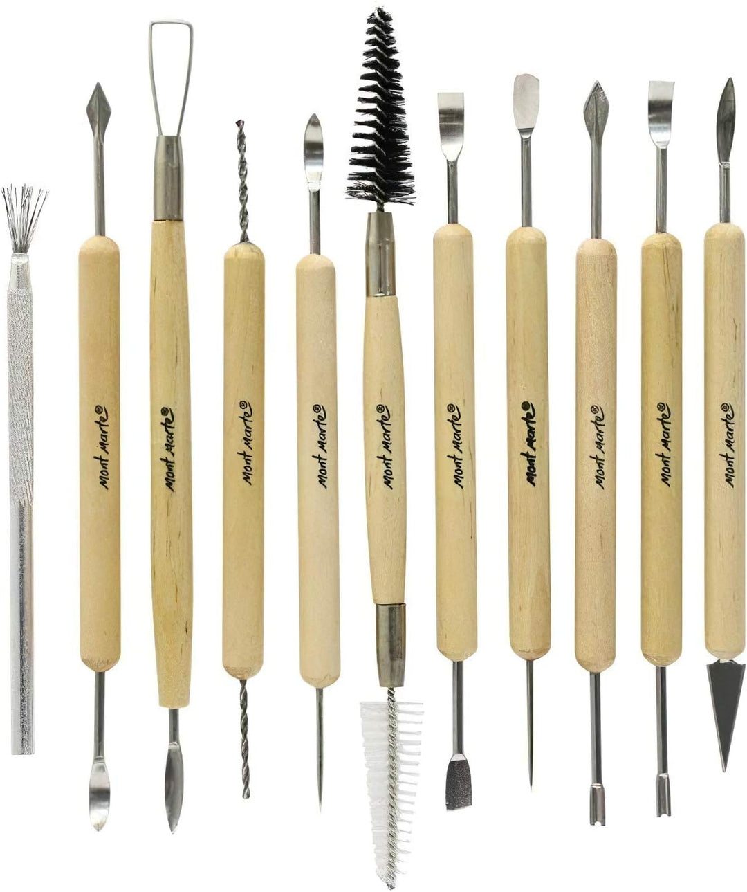 Mont Marte Modellierwerkzeug Set – 11 Sculpting Werkzeuge in verschiedenen Grössen und Formen – Idea