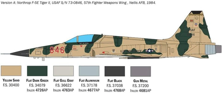 Italeri 2827S 1:48 Northrop F-5E Tiger II - Modellbau, Bausatz, Standmodellbau, Basteln, Hobby, Kleb