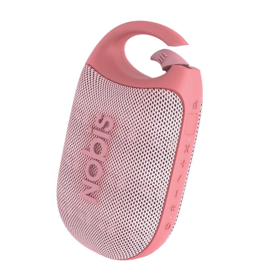 NOBIS Clip N1 Tragbarer Bluetooth Lautsprecher mit App, Beat-Modus, bis zu 24 Stunden Spielzeit, IP6