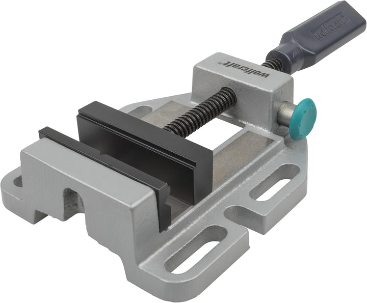 wolfcraft I 3423000 I Maschinenschraubstock I mit Schnellverstellung; Stahlbacke mit horizontalen V-