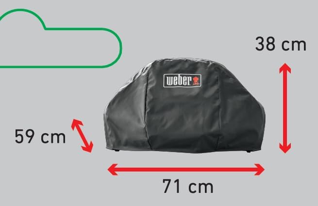 Weber Premium Grill Abdeckhaube für Pulse 2000, atmungsaktiv UV- & wasserbeständig, Schutz for Wind