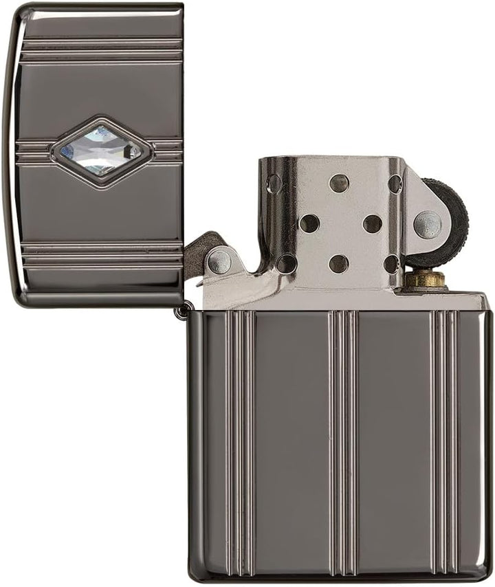 Zippo Seamless Diamond Benzinfeuerzeug, Messing, Edelstahloptik, 1 x 6 x 6 cm, 86