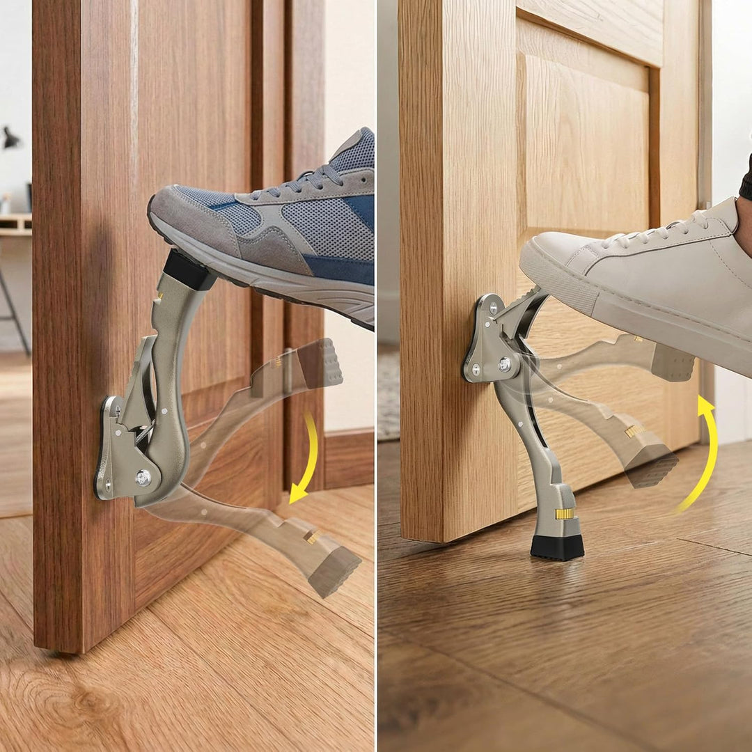 Türstopper, 2 Packungen Kickdown-Türstopper mit One-Touch, verstellbare Höhe und Gummispitze, 10,2 c