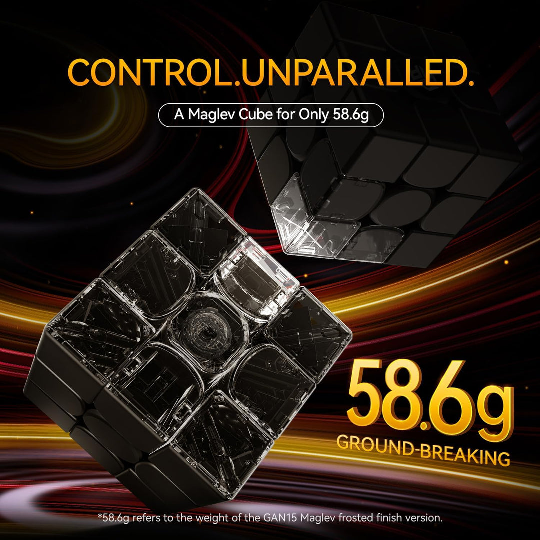 GAN 15 Maglev Zauberwürfel Magnetisch Speed Cube 3x3, Magischer Speed Cube, mit Flügelförmige Numeri
