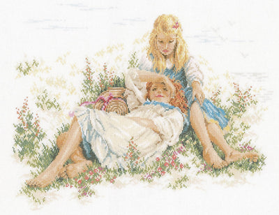 Lanarte PN-0190719 COUNTED CROSS STITCH SUMMERTIME Kreuzstich Set Zählmuster, Baumwolle, 47x35cm