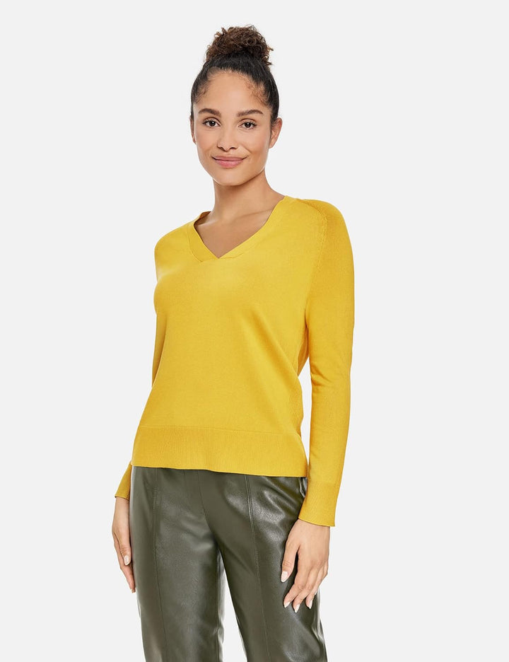 Gerry Weber Damen Pullover 44 Mustard, 44 Mustard