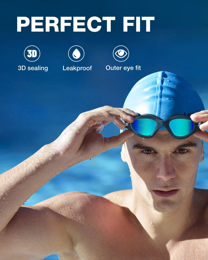 ZIONOR G1 NEW Polarisierte Schwimmbrille für Erwachsene Damen Herren – Beschlagfrei, 100% UV-Schutz,