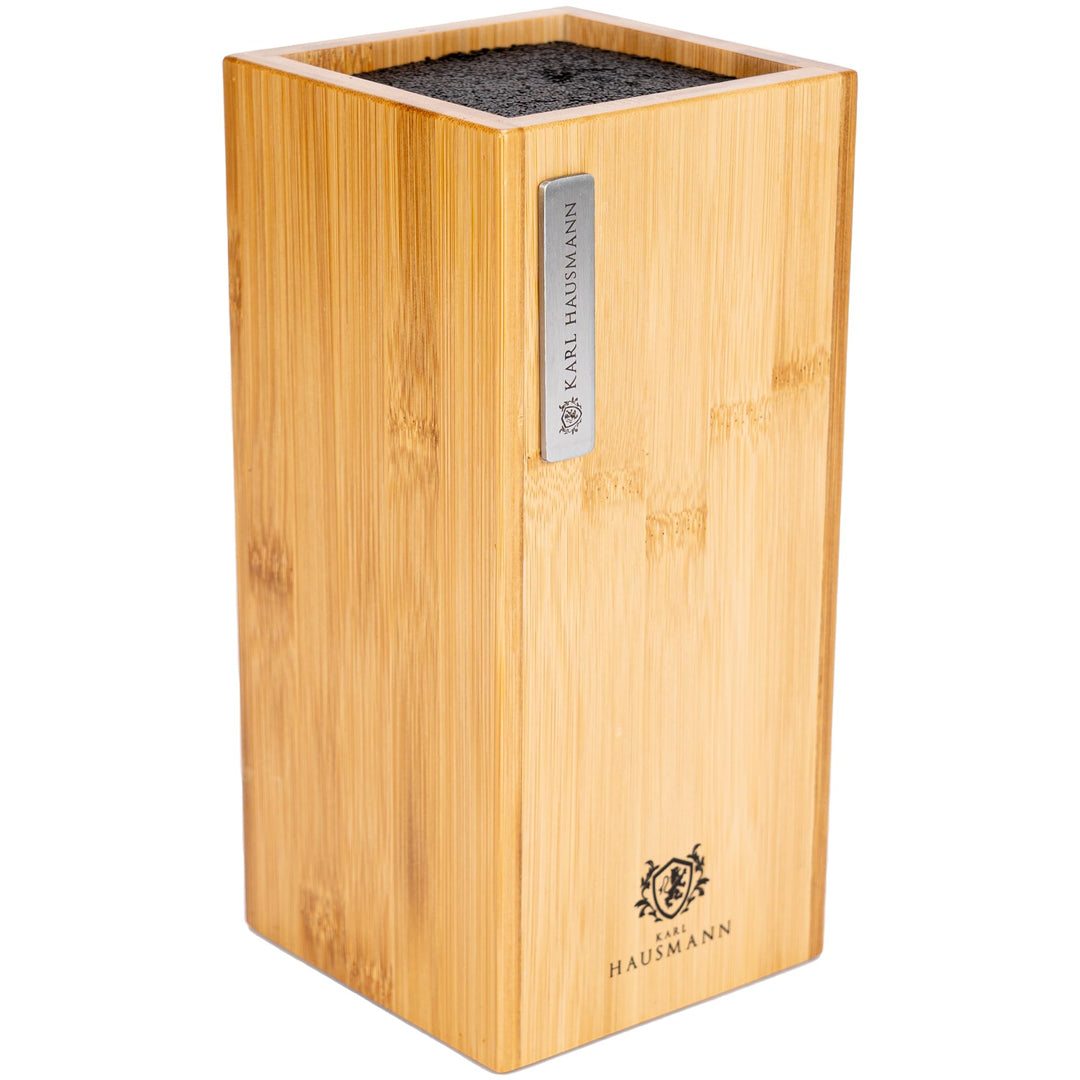 KARL HAUSMANN Bambus Messerblock, Universeller Messerblock aus Holz, universell für Küchenmesser, Kü