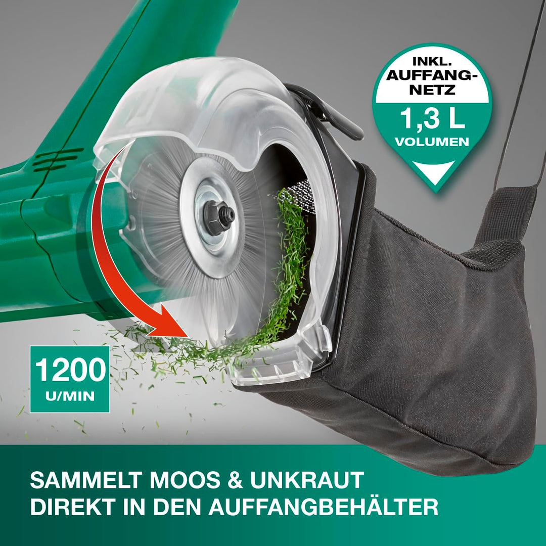 EASYmaxx Elektrische Reinigungsbürste, Putzbürste mit 2 Bürstenaufsätzen inklusive - Fugenbürste & R
