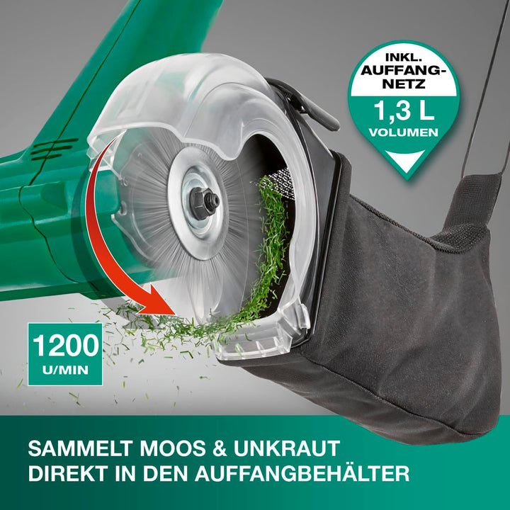 EASYmaxx Elektrische Reinigungsbürste, Putzbürste mit 2 Bürstenaufsätzen inklusive - Fugenbürste & R