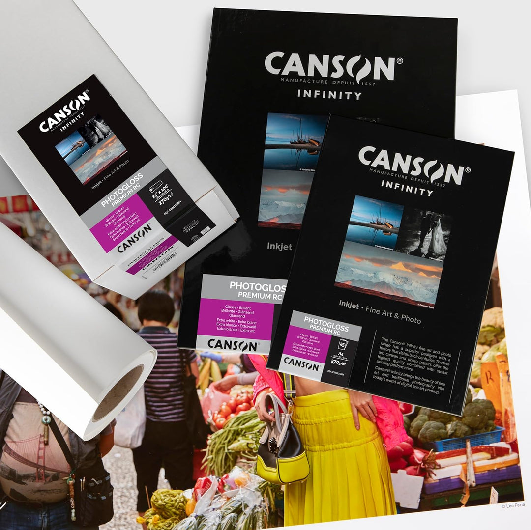 Canson 206231003 PhotoGloss Premium RC Box, Photopapier, A4 A4 21x29,7 cm -25 feuilles, A4 21x29,7 c