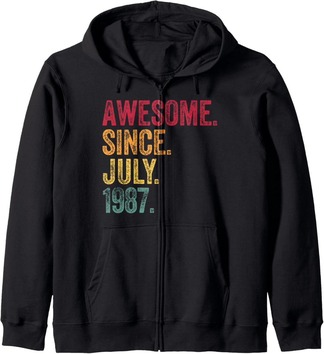 Awesome Since Juli 1987 36th Birthday 36 Years Old Vintage Kapuzenjacke