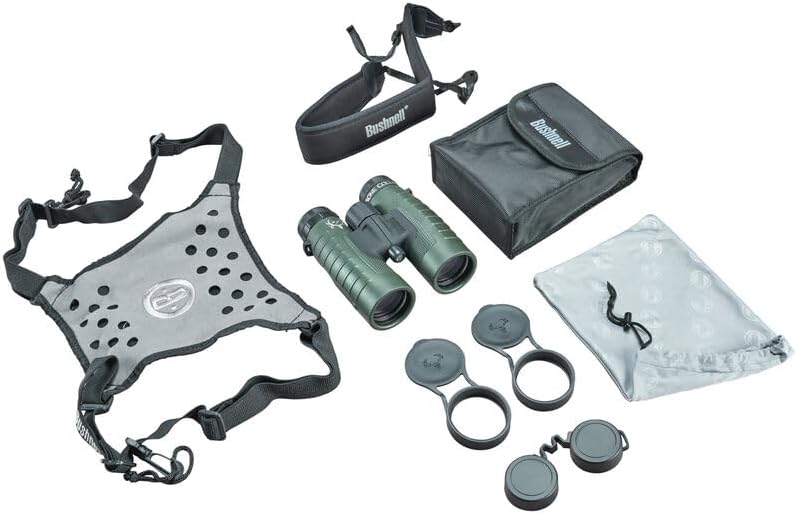 Bushnell Binocular Bundle: Trophy XLT 10x42 Binoculars (Bone Collector Edition) + Deluxe Binocular H