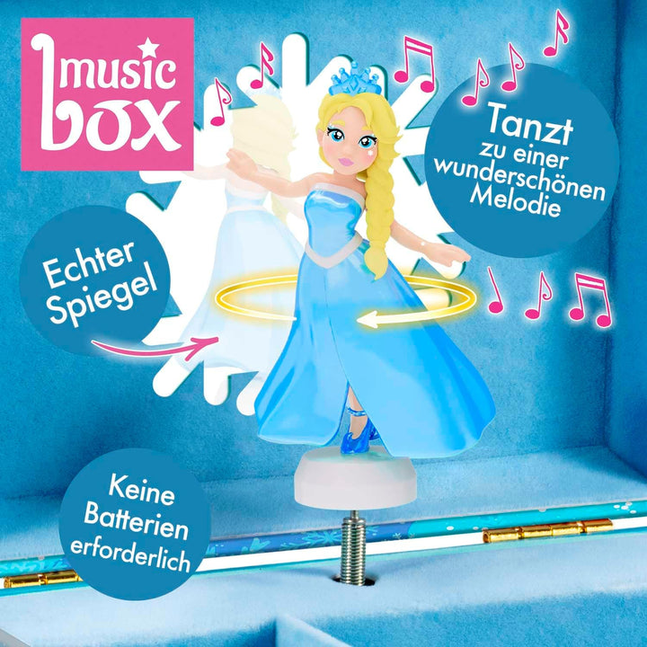 CRAZE Music Box Princess | Spieluhr mit Melodie, Mädchen Schmuckkästchen mit drehender Prinzessin, S