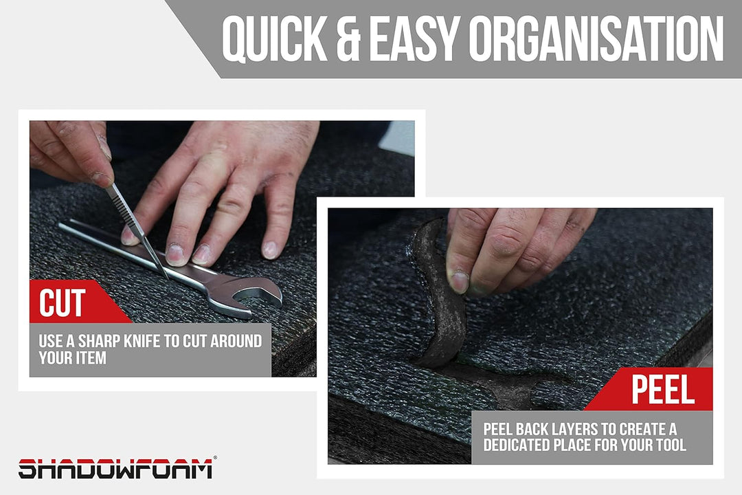 Shadow Foam Medium Sheet - 1000mm x 500mm | Schneiden und Abziehen Schaumstoff für Werkzeugkasten-Or