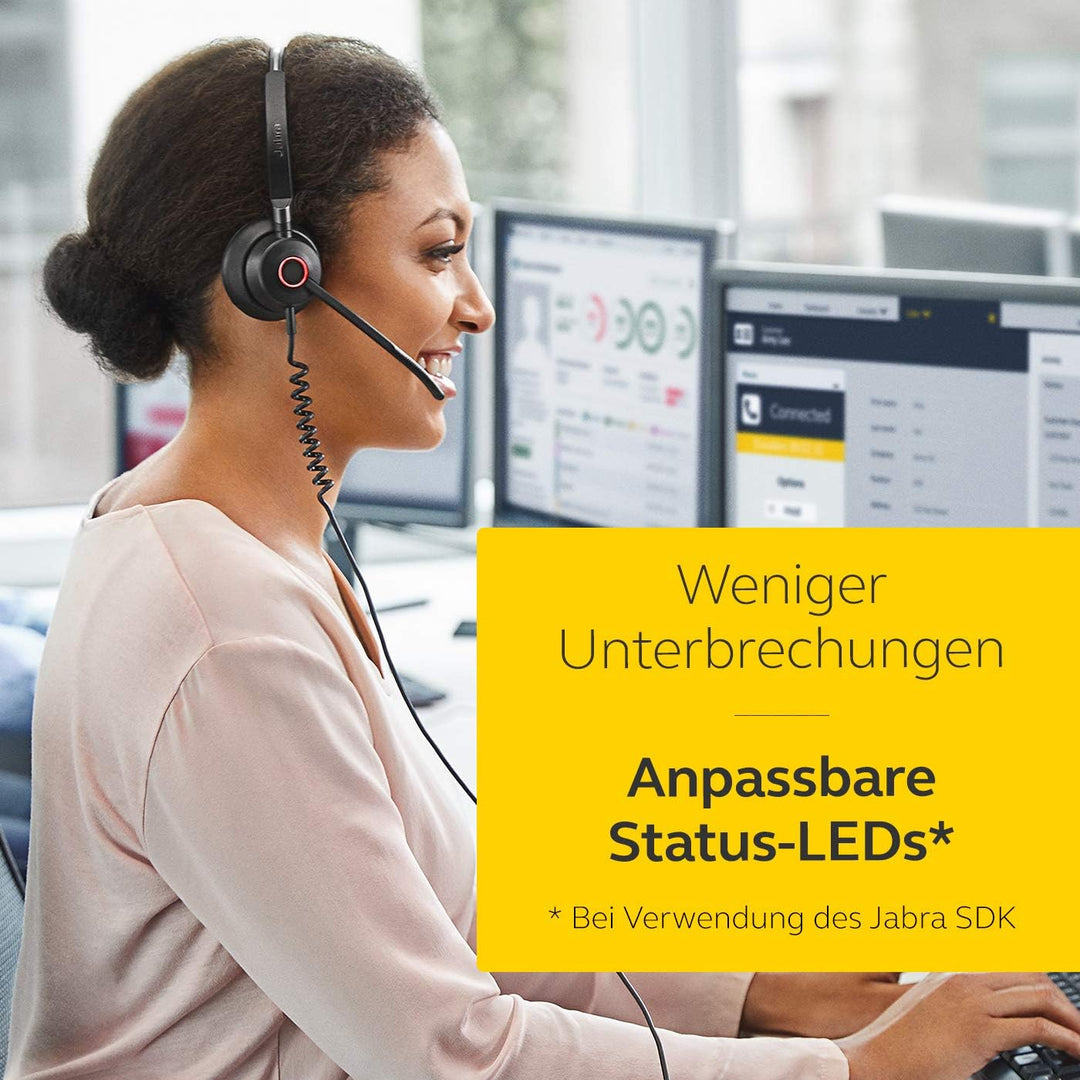 Jabra Engage 50 On-Ear Stereo Headset - Microsoft-zertifizierter digitaler Kopfhörer mit Kabel - pas