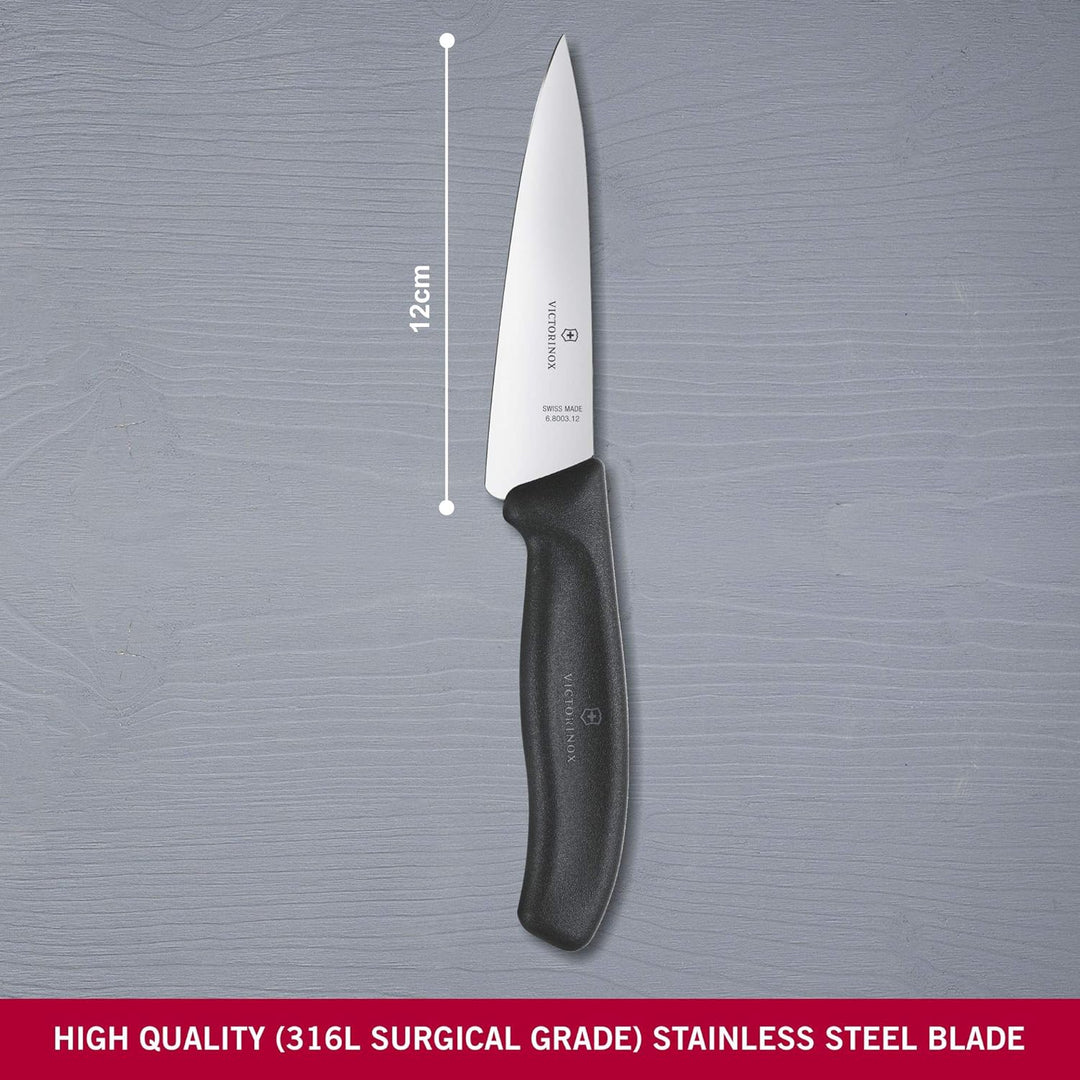 Victorinox Swiss Classic, Profi Tranchiermesser, Extra Scharfe Klinge, gerader Schliff, 12 cm, Kunst