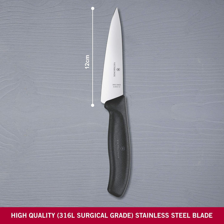 Victorinox Swiss Classic, Profi Tranchiermesser, Extra Scharfe Klinge, gerader Schliff, 12 cm, Kunst