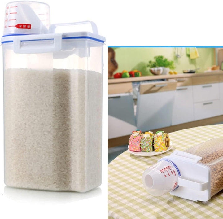 HERCHR Reisbehälter 2 Kg, Kleiner Luftdichter Behälter Für Trockene Lebensmittel, Müslibehälter-Set