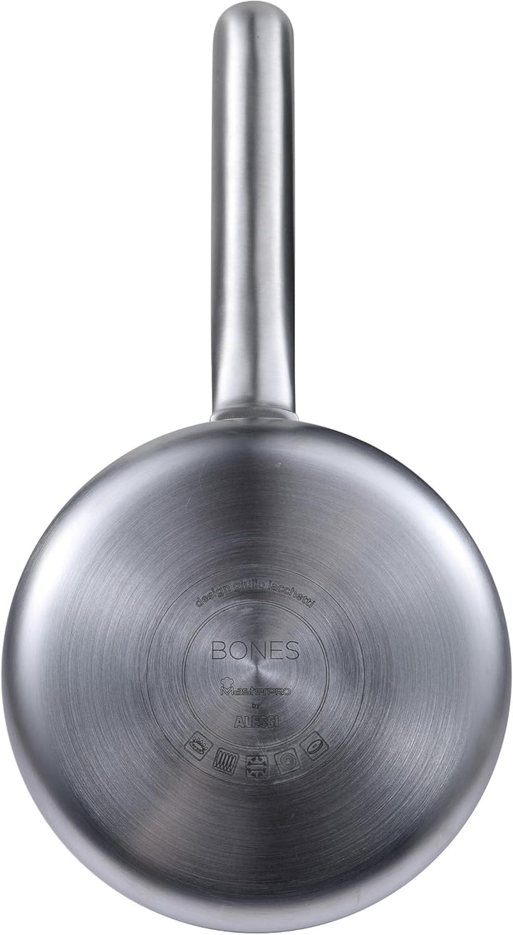 MasterPRO Alessi Bones - 16cm Kochtopf - Hergestellt aus Edelstahl - Innen und aussen mattiert - ger