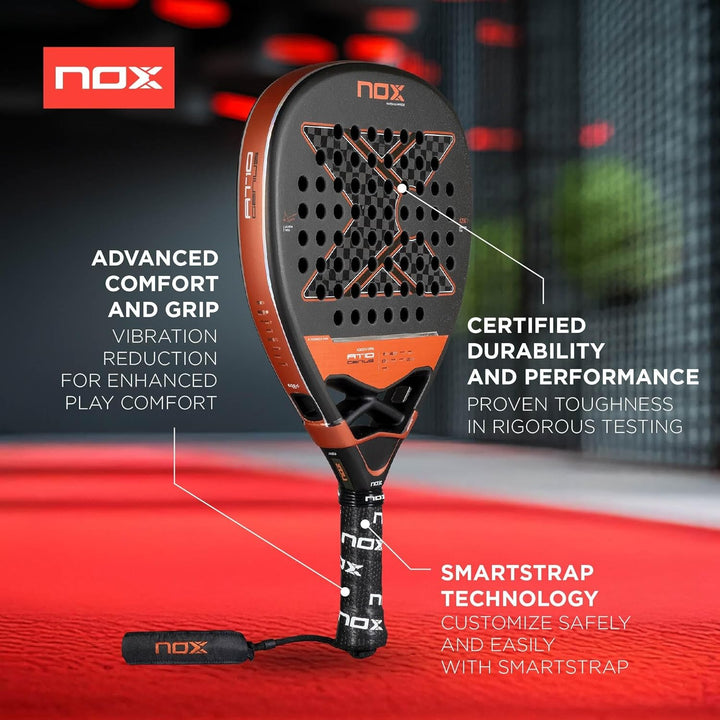 Nox At10 Genius Attack 12k by Agustin Tapia Padel Racket 360-375 gr
