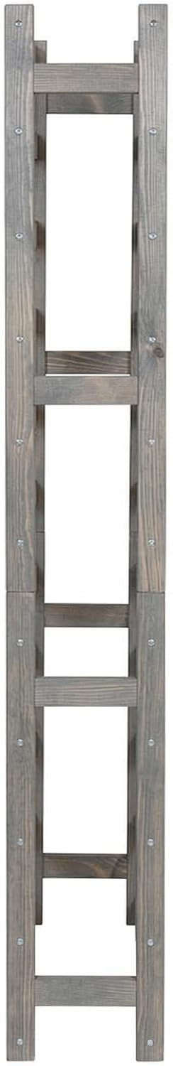 Weinregal Holz 77 Flaschen Grau 72,5x166x25 cm Wine Rack Regal Flaschenregal Weinflaschenregal Geträ