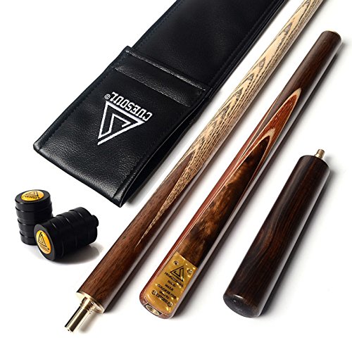 CUESOUL 57 "Handwerk 3/4 Joints Snooker Queue mit Verl?ngerung/Gelenkschutz verpackt in Kunstleder C