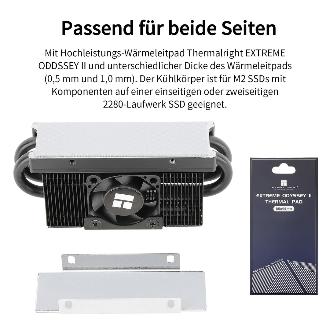 Thermalright HR10 2280 PRO Black SSD-Kühlkörper, doppelseitiger Kühlkörper, mit kleinem und schnelle