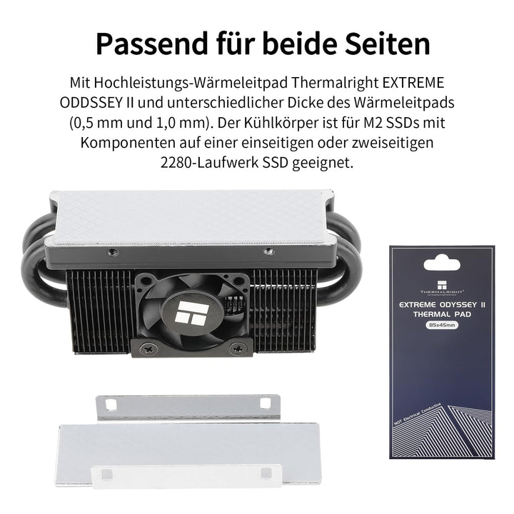 Thermalright HR10 2280 PRO Black SSD-Kühlkörper, doppelseitiger Kühlkörper, mit kleinem und schnelle