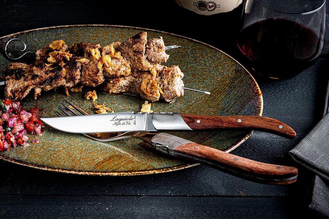 Laguiole Style de Vie Steakmesser Luxury Line, 6-teilig, Rosenholz