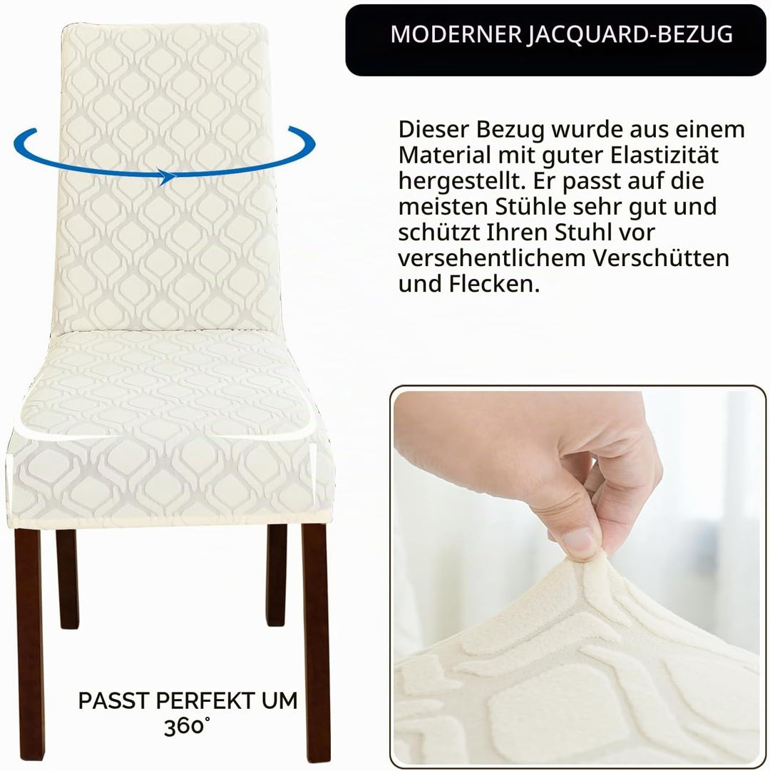 LANSHENG Stuhlhussen, Stretch Stuhlhussen Schwingstühle, Abnehmbarer Waschbarer Stuhlbezug für Esszi
