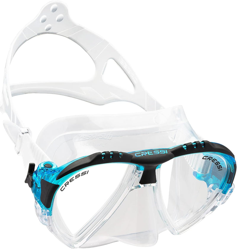 Cressi Matrix Tauchen Schnorcheln Maske Transparente/Aquamarin Einheitsgrösse Single, Transparente/A