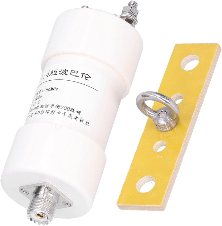 Eujgoov 1:4 Balun, 200W 50Ω-200Ω ABS Material Geeignet 1-56MHz für Winton Kurzwellenantenne