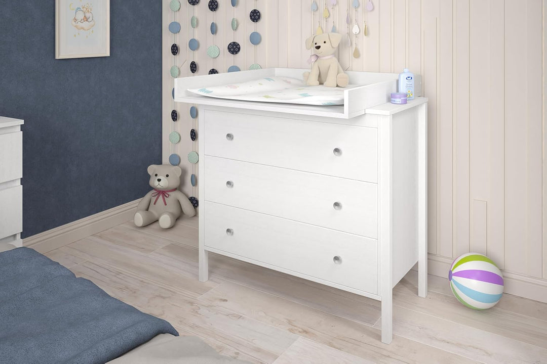 Shefa Kids 801 Universal Wickelaufsatz kompatibel mit Kommoden Malm, Hemnes und Nordli Serie, weiss