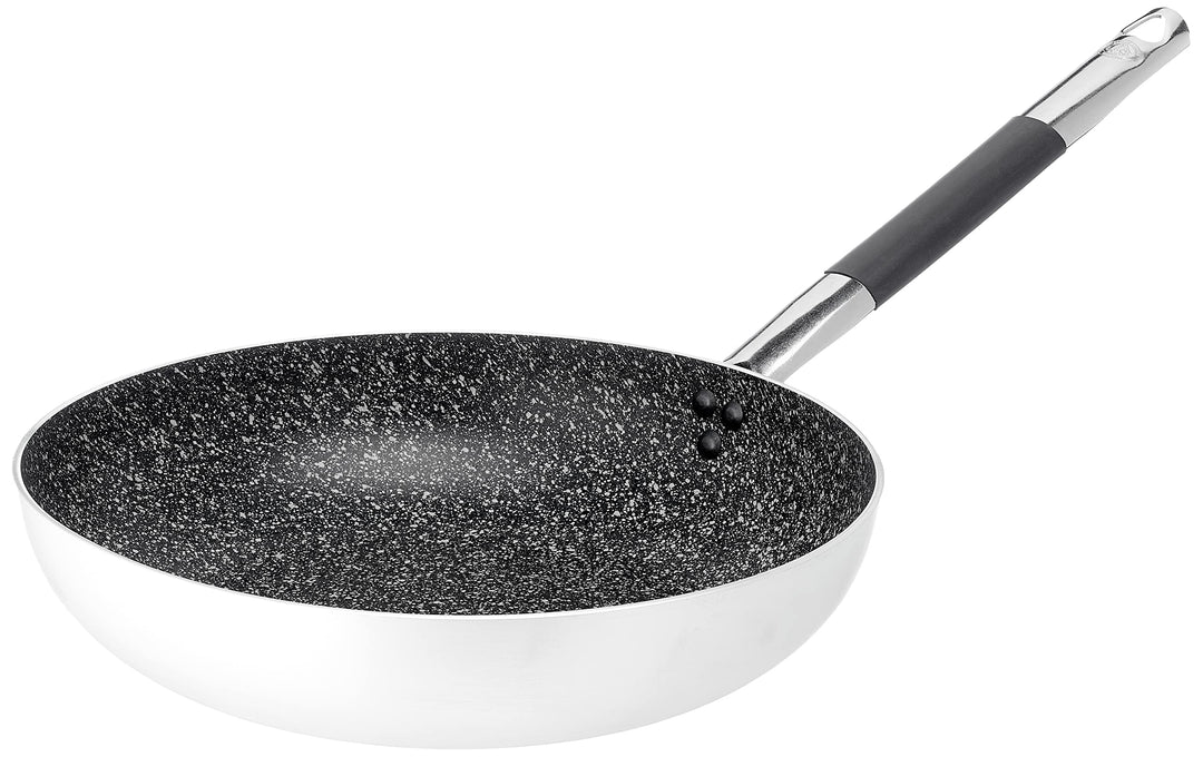 Pentole Agnelli ALSA111BINF32 Kochgeschirr versenkt Hoch versenkte Aluminiumpfanne, Edelstahlgriff,