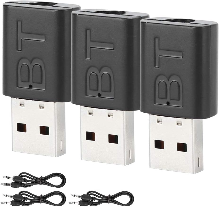 Bluetooth-Empfänger Sender, 3PCS KN320 Bluetooth 5.0 Adapter Drahtloser Audioempfänger für Computer