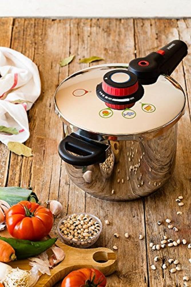 Monix Selecta Duo Set Schnellkochtöpfe 4 und 6 Liter mit Lebensmittelauswahlsystem und automatischem