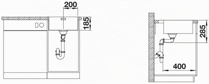 BLANCO SOLIS 400-IF/A | Edelstahl | Einbauart: Einbau von Oben & Flächenbündig | mit Ablauffernbedie