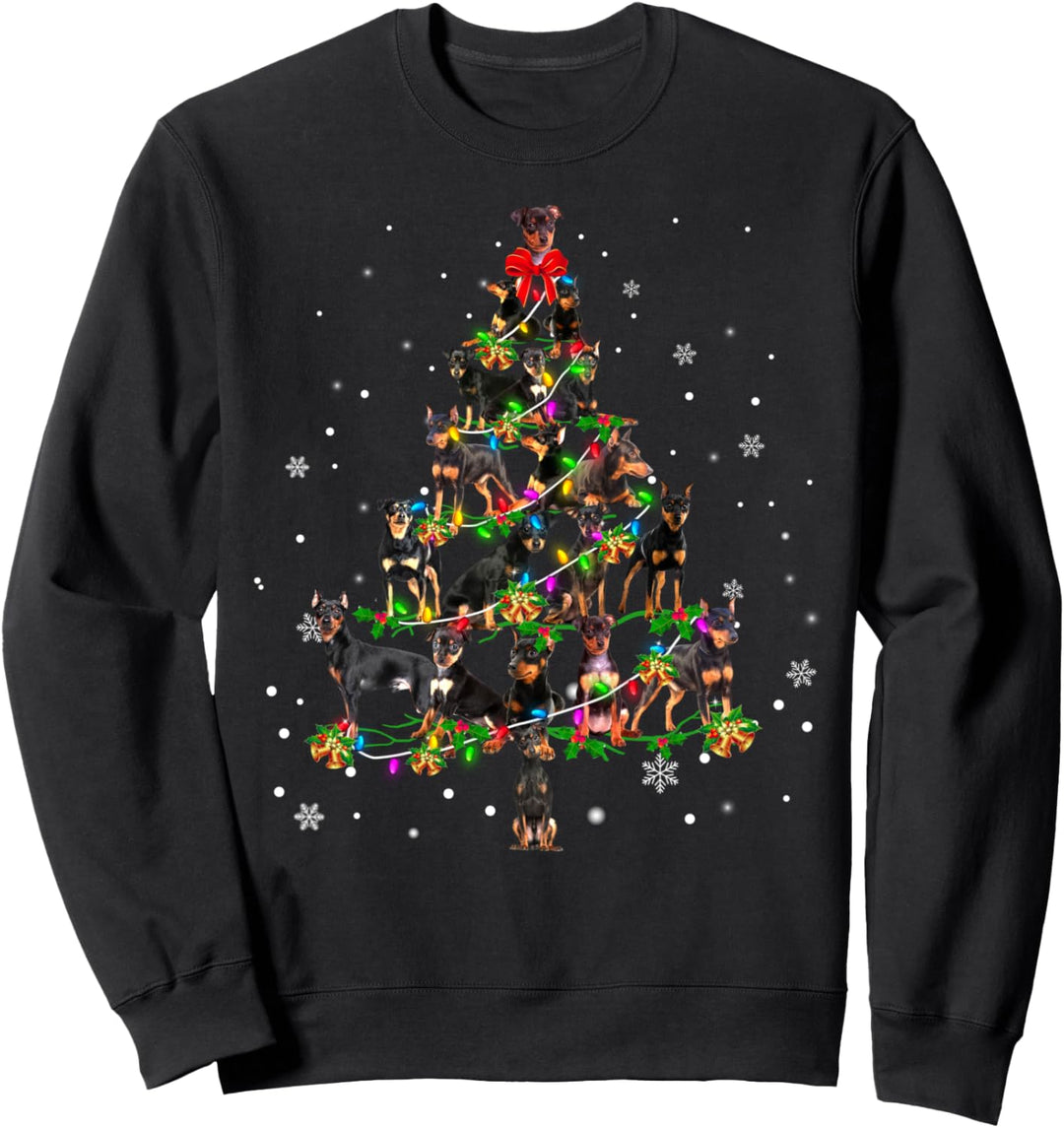 Miniature Pinscher Christmas Tree X-Mas Sweatshirt