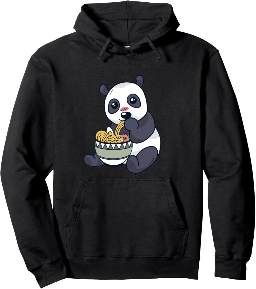Panda mit Ramen und Kawaii Panda mit Panda Bär Pullover Hoodie