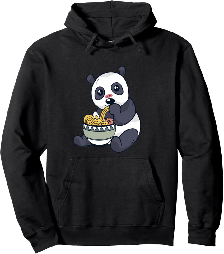 Panda mit Ramen und Kawaii Panda mit Panda Bär Pullover Hoodie