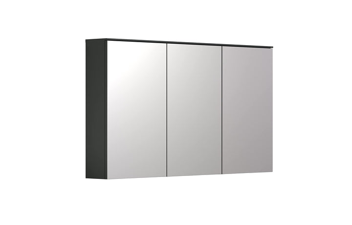 trendteam smart living - Synnax - Spiegelschrank - Anthrazit - moderner Badezimmerspiegel 3-türig -