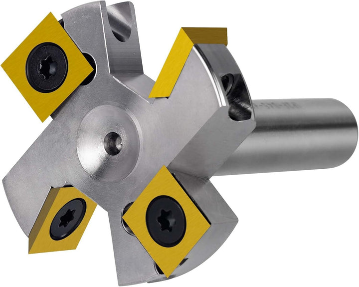 SpeTool Vernickelt Planfräser 12mm Schaft 45mm Schnittdurchmesser Planfräser für Oberfräse Flächenfr