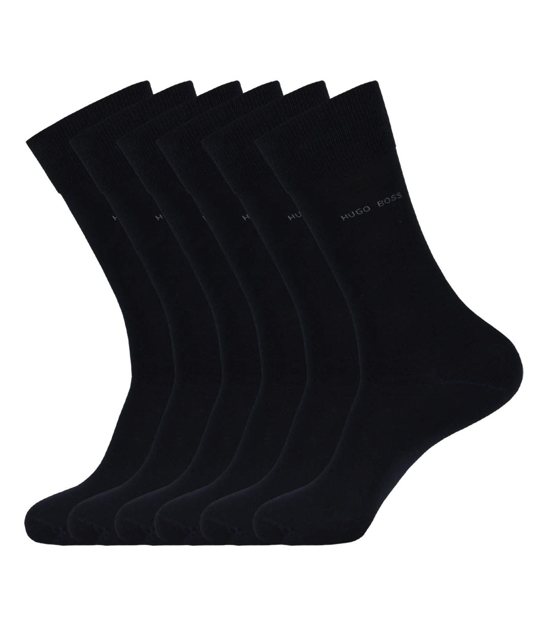 Hugo Boss Herren Socken Strümpfe Business Marc RS Uni 50388436 6 Paar, Farbe:Schwarz, Grösse:39-42,