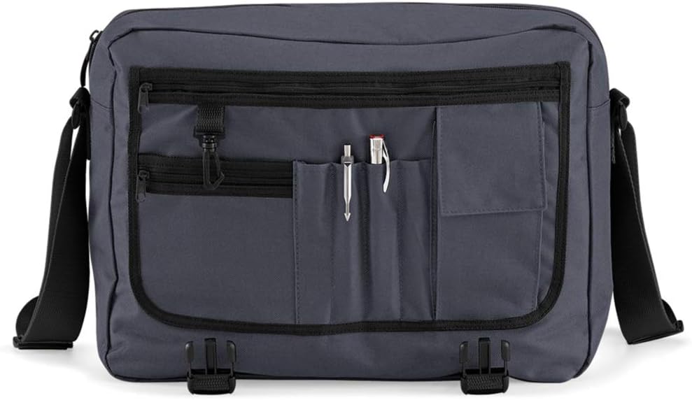 BagBase Kuriertasche, 1 Stück, stilvolle und langlebige Schultertasche Einheitsgrösse Graphite Grey,