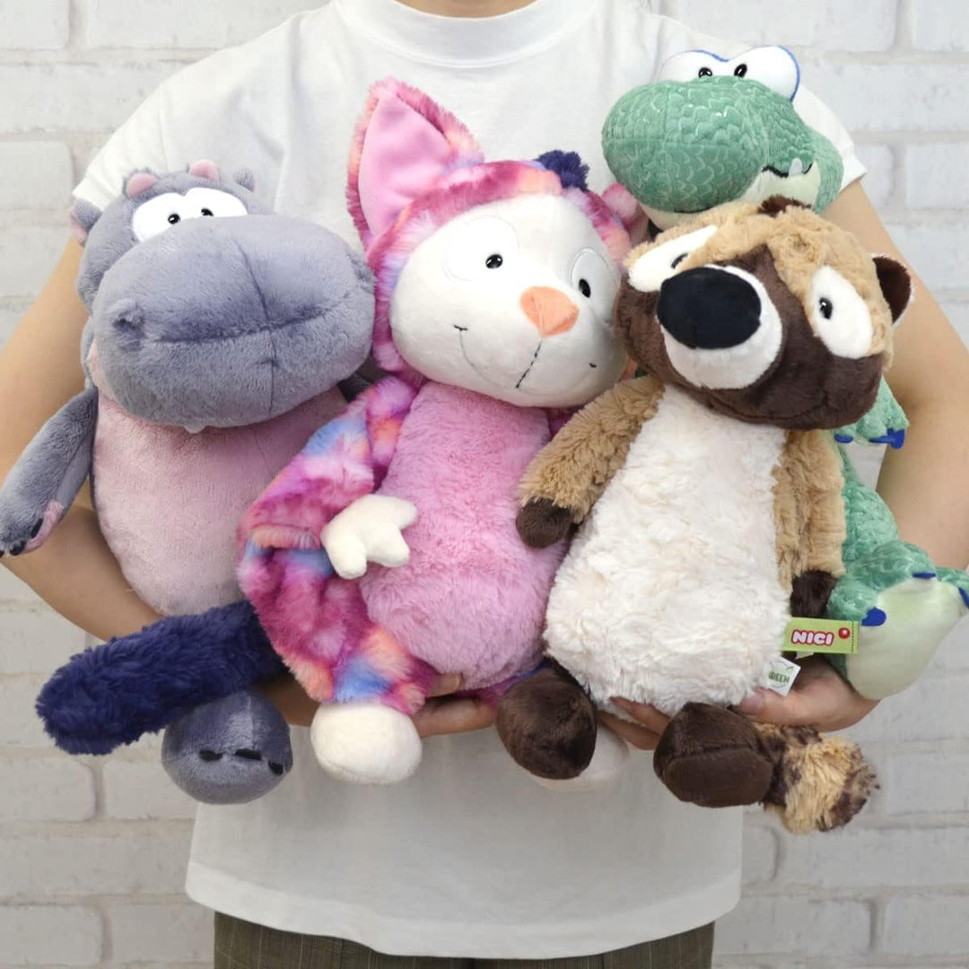 NICI Kuscheltier Nilpferd DJ Nilbert 35cm – Nachhaltiges Plüschtier Nilpferd für Mädchen, Jungen & B