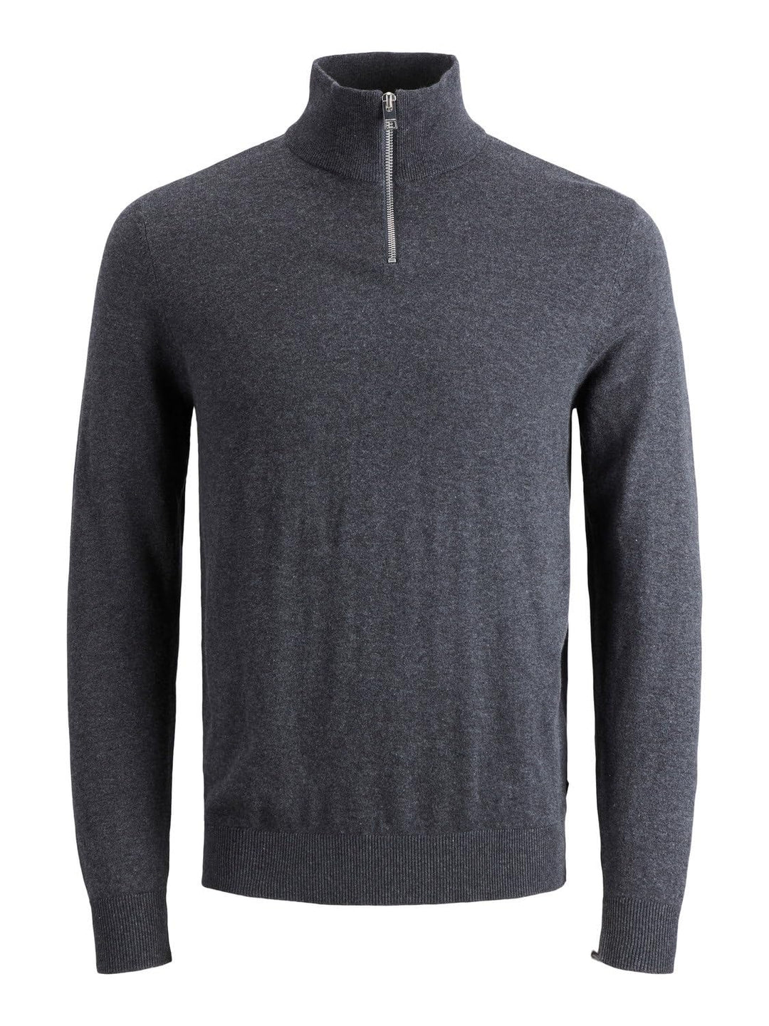 JACK & JONES Male Strickjacke mit Viertelreissverschluss Einfarbig Strickjacke mit Viertelreissversc